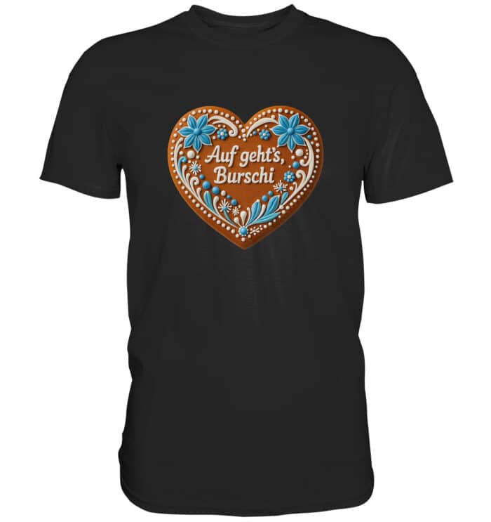 Lebkuchenherz Burschi - Premium Classic T-Shirt – Bild 1