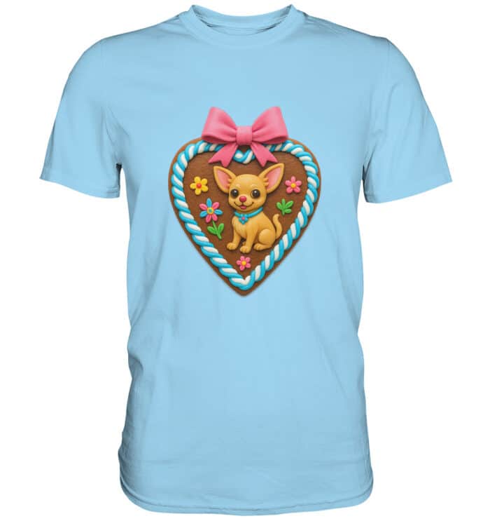 Lebkuchenherz Chihuahua - Premium Classic T-Shirt – Bild 9