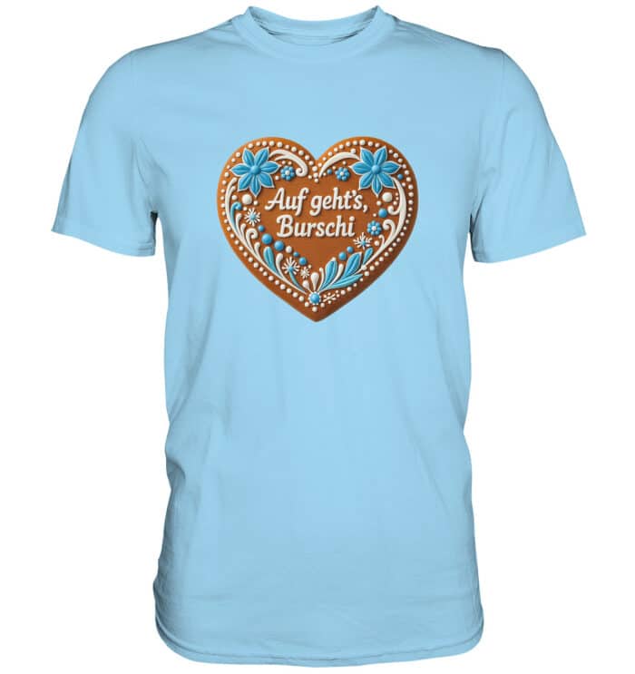 Lebkuchenherz Burschi - Premium Classic T-Shirt – Bild 9