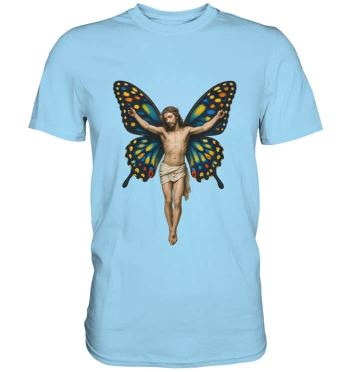 Jesus Butterfly 1 - Premium Classic T-Shirt – Bild 9