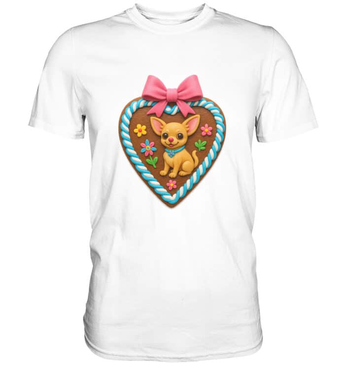 Lebkuchenherz Chihuahua - Premium Classic T-Shirt – Bild 14