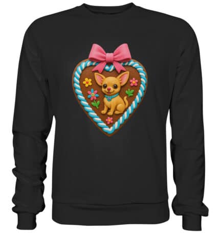 Lebkuchenherz Chihuahua - Premium Sweatshirt