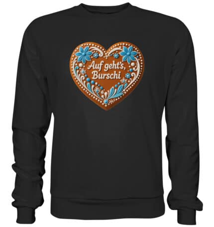 Lebkuchenherz Burschi - Premium Sweatshirt