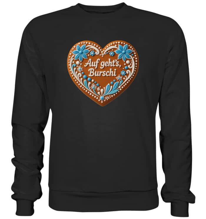Lebkuchenherz Burschi - Premium Sweatshirt – Bild 1