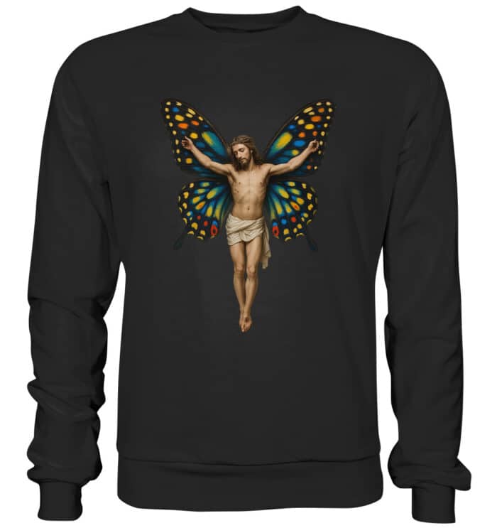 Jesus Butterfly 1 - Premium Sweatshirt – Bild 1
