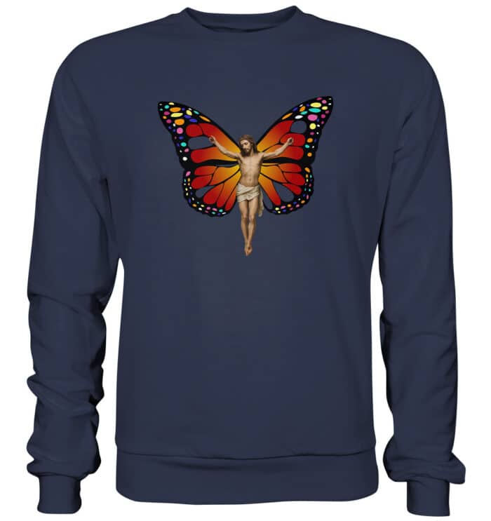 Jesus Butterfly 10 - Premium Sweatshirt – Bild 9