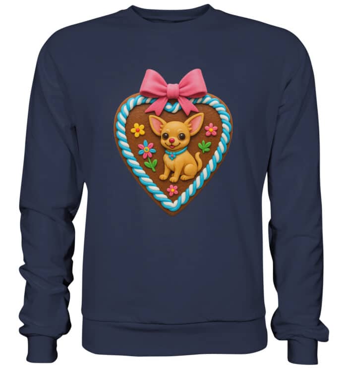 Lebkuchenherz Chihuahua - Premium Sweatshirt – Bild 9
