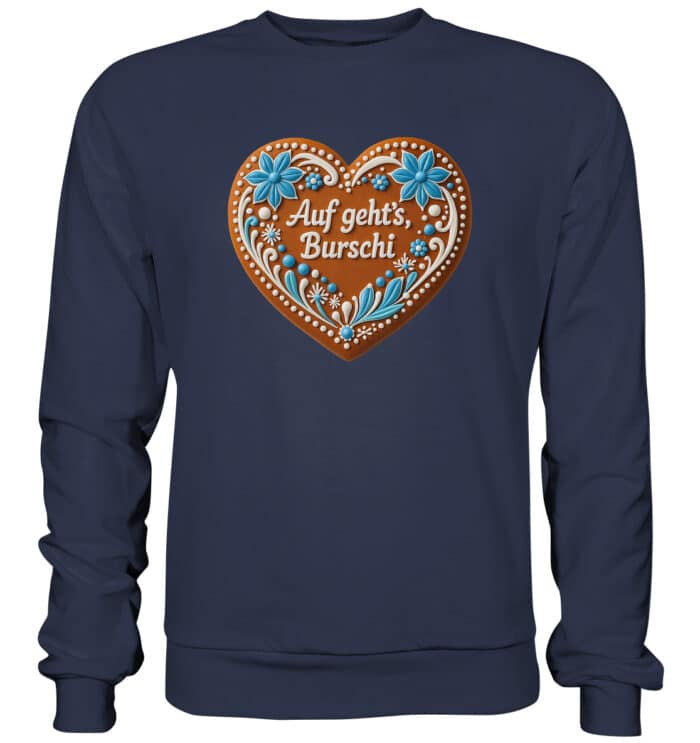 Lebkuchenherz Burschi - Premium Sweatshirt – Bild 9