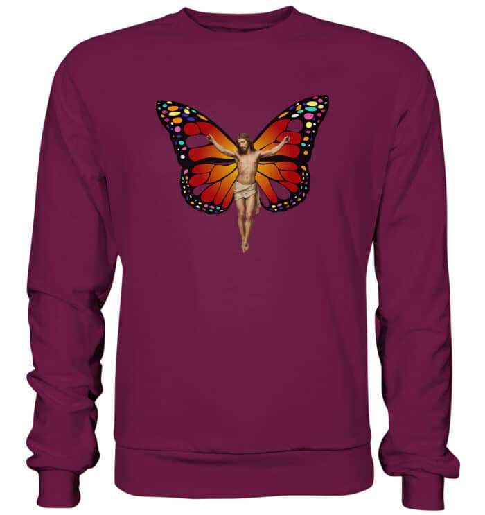 Jesus Butterfly 10 - Premium Sweatshirt – Bild 5