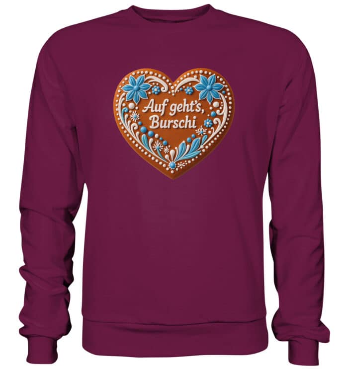 Lebkuchenherz Burschi - Premium Sweatshirt – Bild 5