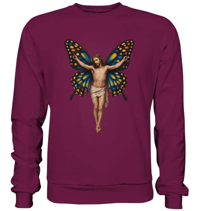 Jesus Butterfly 1 - Premium Sweatshirt – Bild 5