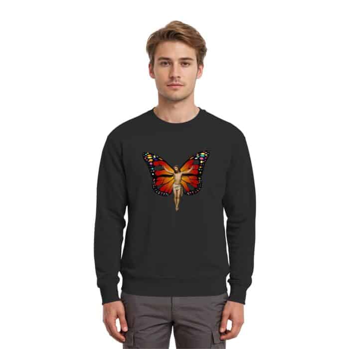 Jesus Butterfly 10 - Premium Sweatshirt – Bild 2