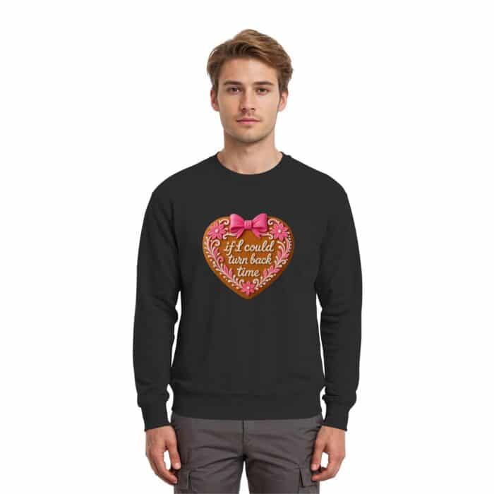 Lebkuchenherz If i could turn back time - Premium Sweatshirt – Bild 2