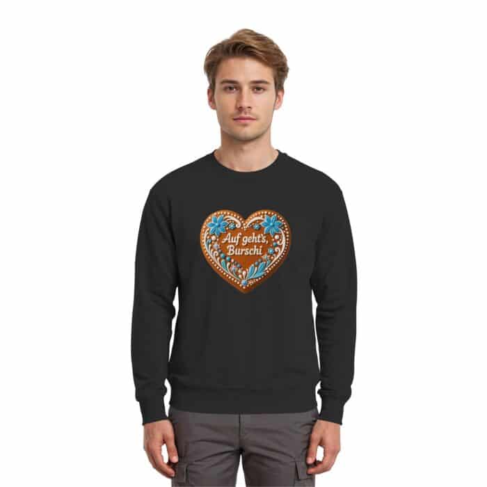 Lebkuchenherz Burschi - Premium Sweatshirt – Bild 2