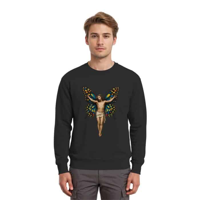 Jesus Butterfly 1 - Premium Sweatshirt – Bild 2