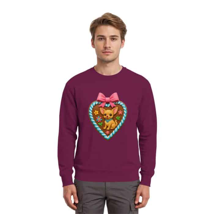Lebkuchenherz Chihuahua - Premium Sweatshirt – Bild 6