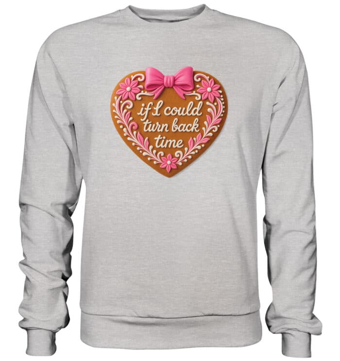 Lebkuchenherz If i could turn back time - Premium Sweatshirt – Bild 13