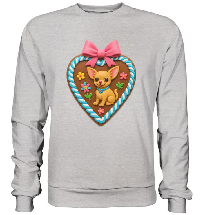 Lebkuchenherz Chihuahua - Premium Sweatshirt – Bild 13