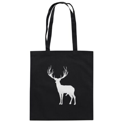 Hirsch Weiß 2 - Organic Cotton Bag