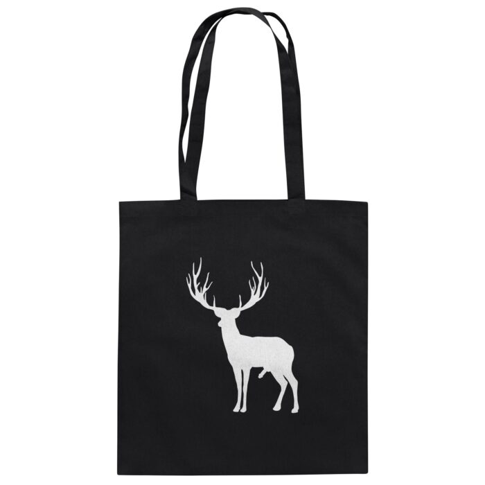 Hirsch Weiß 2 - Organic Cotton Bag – Bild 1