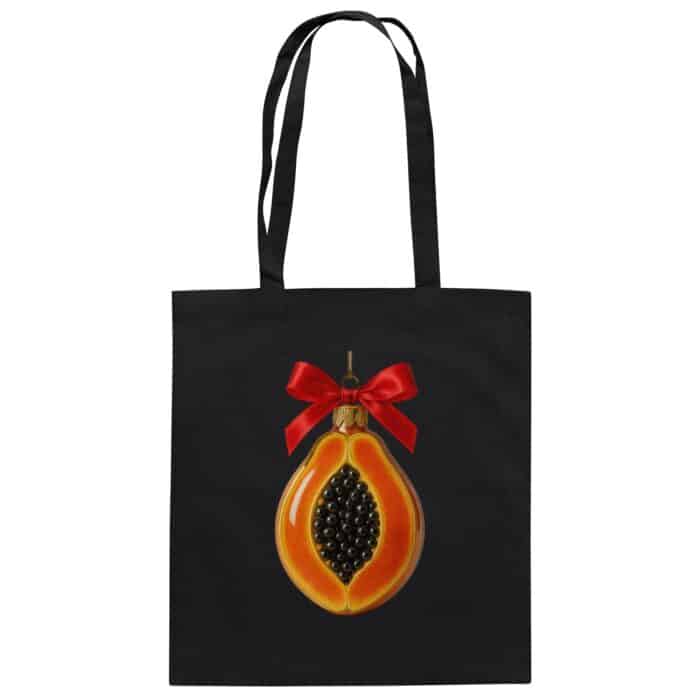 Papaya X-Mas  - Organic Cotton Bag – Bild 1