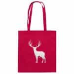 Hirsch Weiß 2 - Organic Cotton Bag – Bild 3