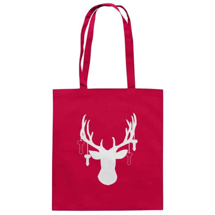 Hirsch Weiß 3 - Organic Cotton Bag – Bild 3