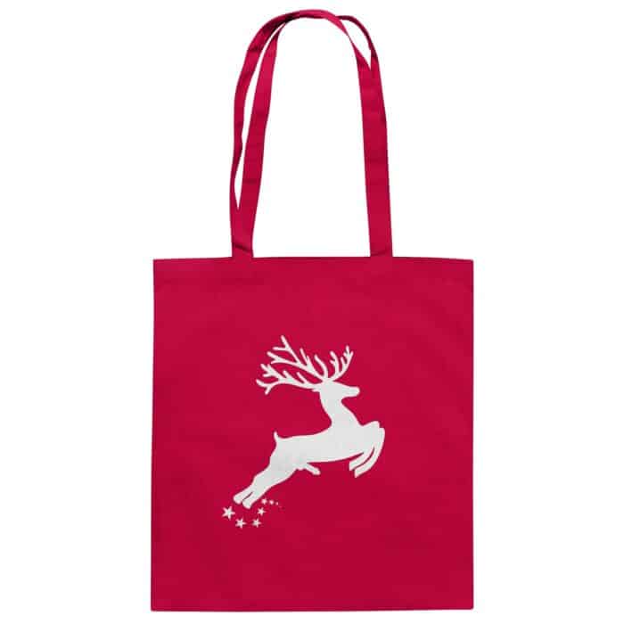 Hirsch Weiß 4 - Organic Cotton Bag – Bild 3