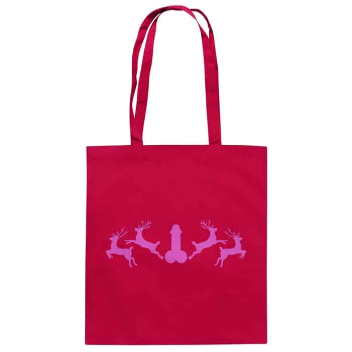 Hirsch Muster 2 Pink - Organic Cotton Bag – Bild 3