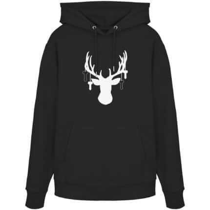 Hirsch Weiß 3 - Organic Hoodie