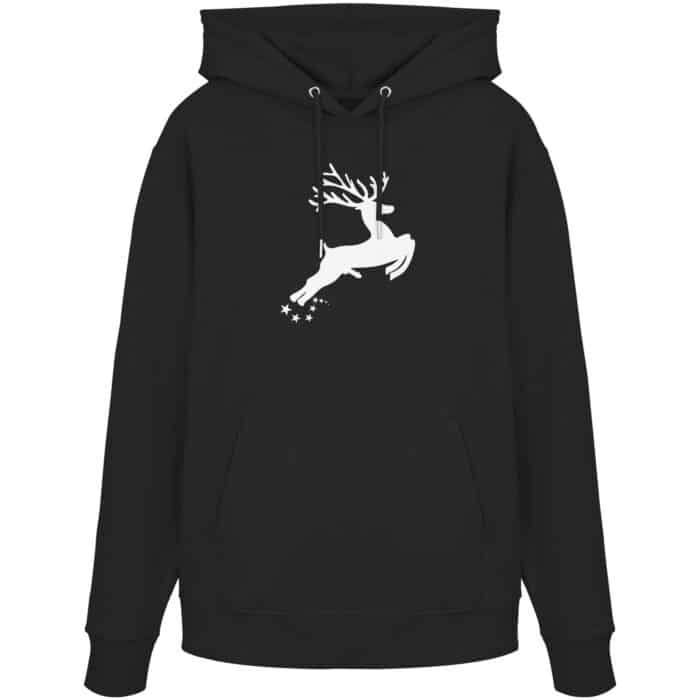 Hirsch Weiß 4 - Organic Hoodie – Bild 1