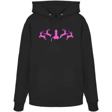 Hirsch Muster 2 Pink - Organic Hoodie