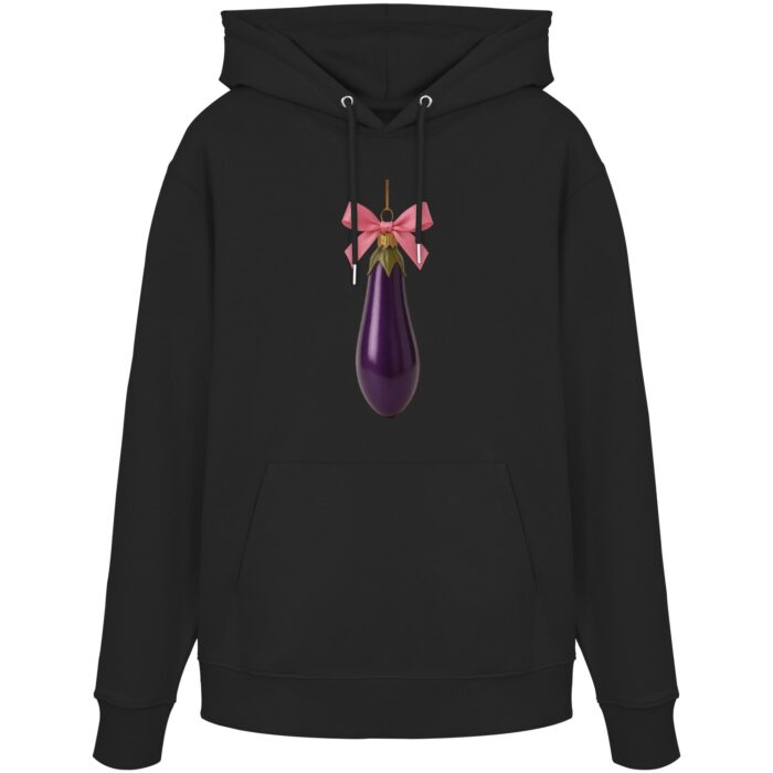 Aubergine X-Mas - Organic Hoodie – Bild 1