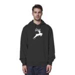 Hirsch Weiß 4 - Organic Hoodie – Bild 2