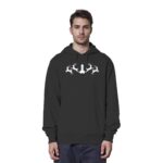 Hirsch Muster 2 - Organic Hoodie – Bild 2