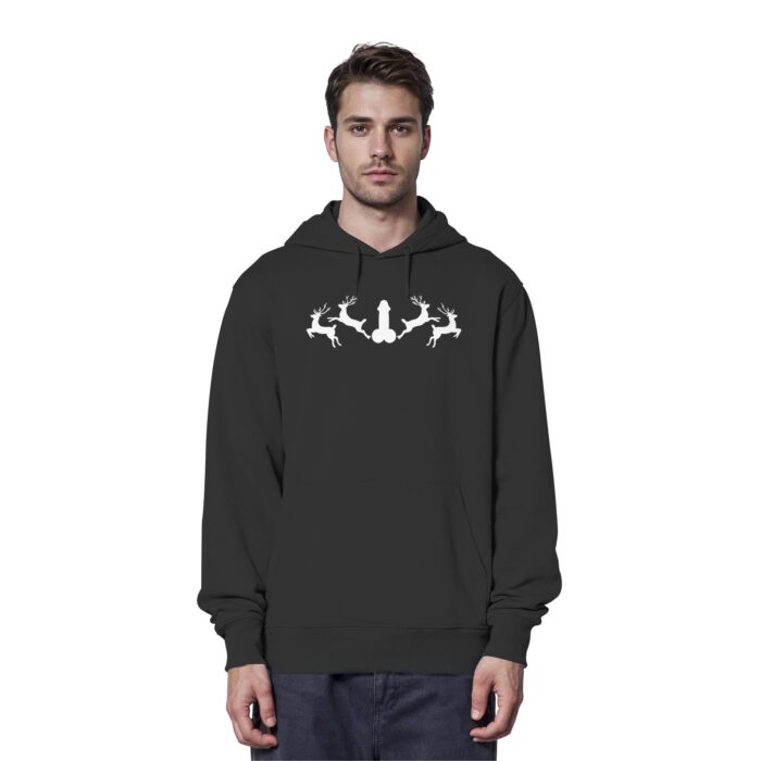 Hirsch Muster 2 - Organic Hoodie – Bild 2