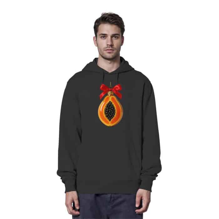 Papaya X-Mas  - Organic Hoodie – Bild 2