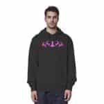 Hirsch Muster 2 Pink - Organic Hoodie – Bild 2