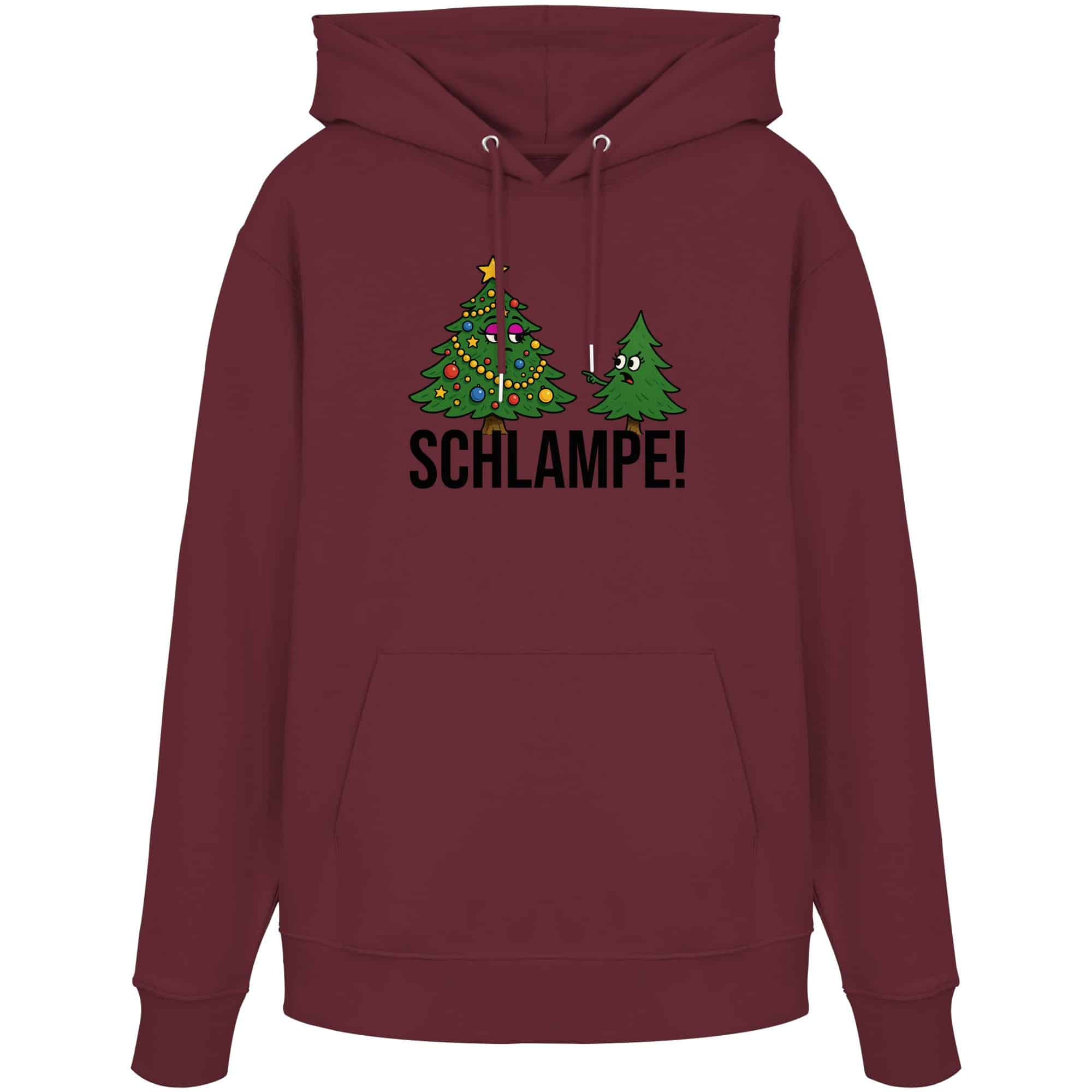 front-organic-hoodie-burgundy-370-2000x-17.jpg Schlampe Schwarz - Organic Hoodie – Bild 1