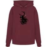 Hirsch Black - Organic Hoodie – Bild 3
