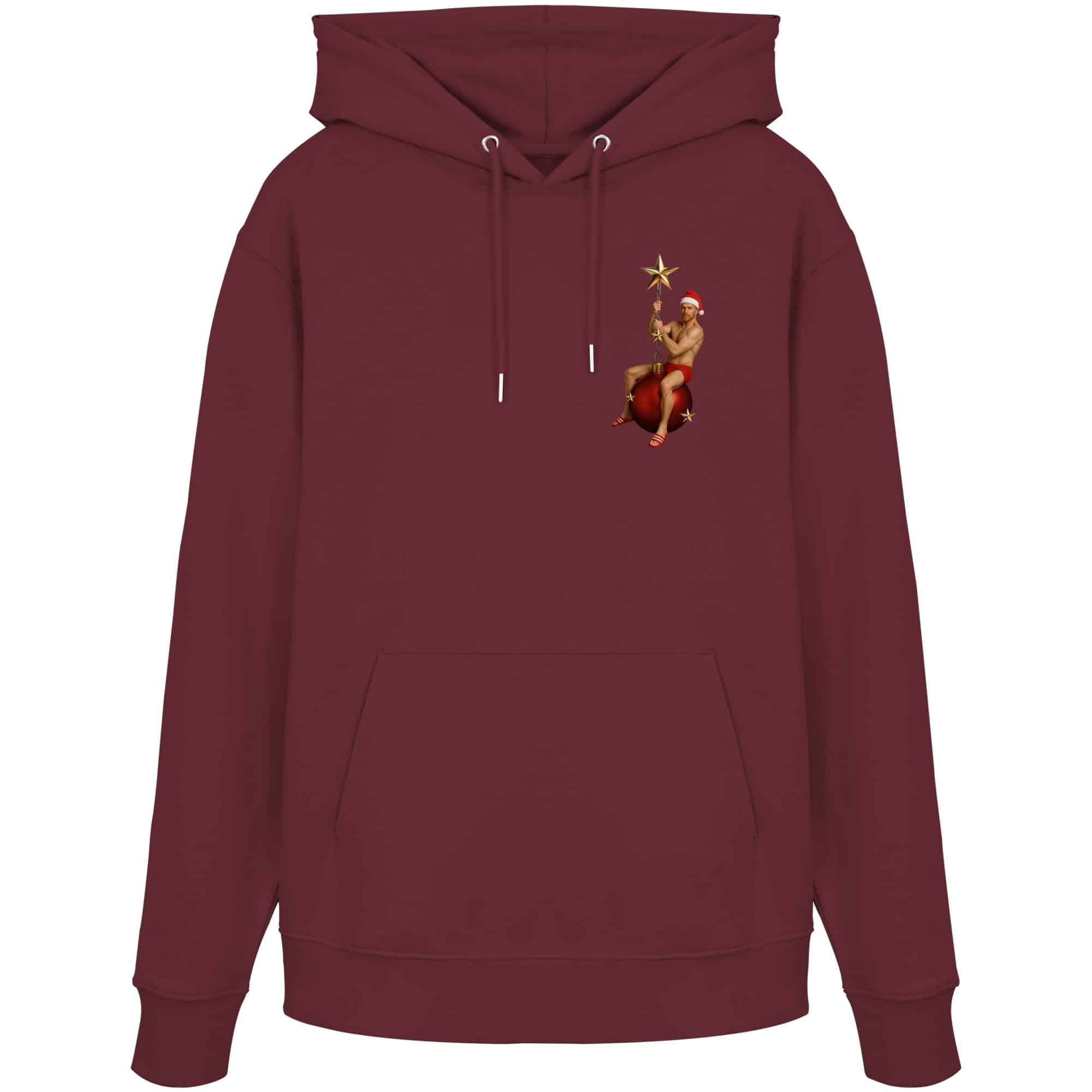 front-organic-hoodie-burgundy-370-2000x-20.jpg Wrecking Christmas - Organic Hoodie – Bild 5