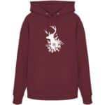 Hirsch Weiß - Organic Hoodie – Bild 5