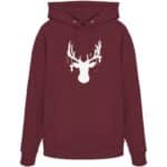 Hirsch Weiß 3 - Organic Hoodie – Bild 5