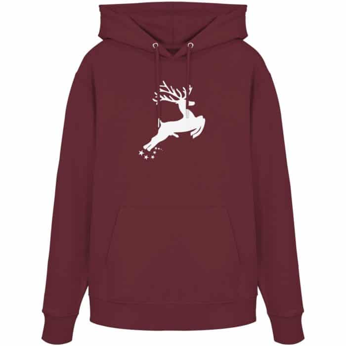 Hirsch Weiß 4 - Organic Hoodie – Bild 5