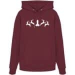 Hirsch Muster 2 - Organic Hoodie – Bild 5