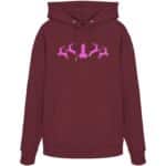 Hirsch Muster 2 Pink - Organic Hoodie – Bild 5