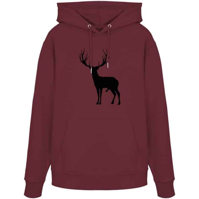Hirsch Black 2 - Organic Hoodie – Bild 1