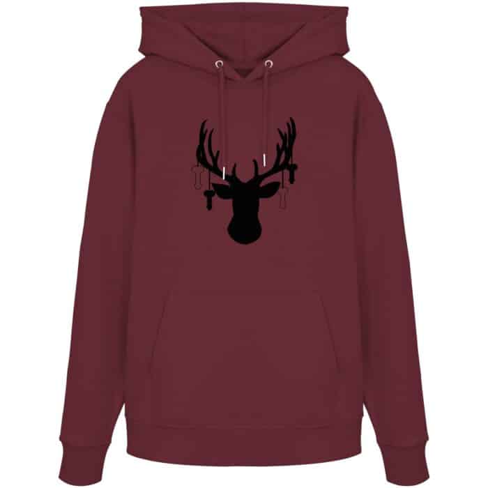 Hirsch Black 3 - Organic Hoodie – Bild 1