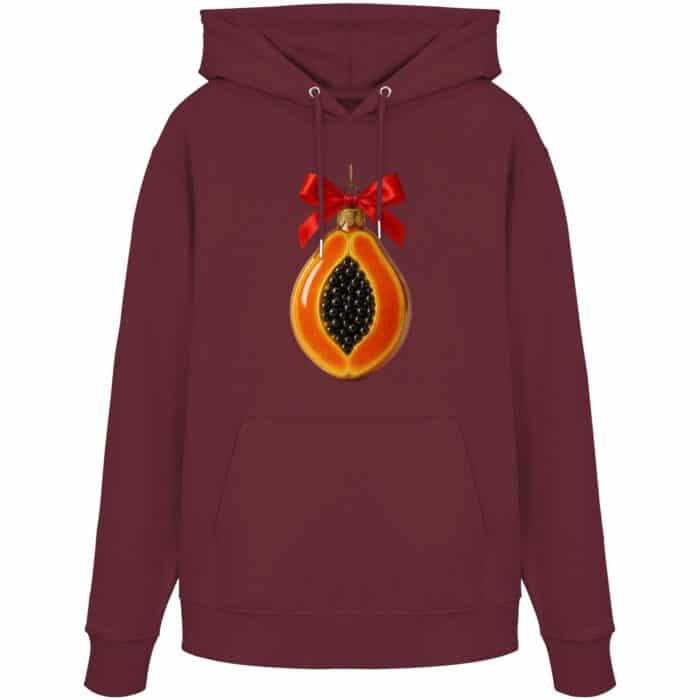 Papaya X-Mas  - Organic Hoodie – Bild 5