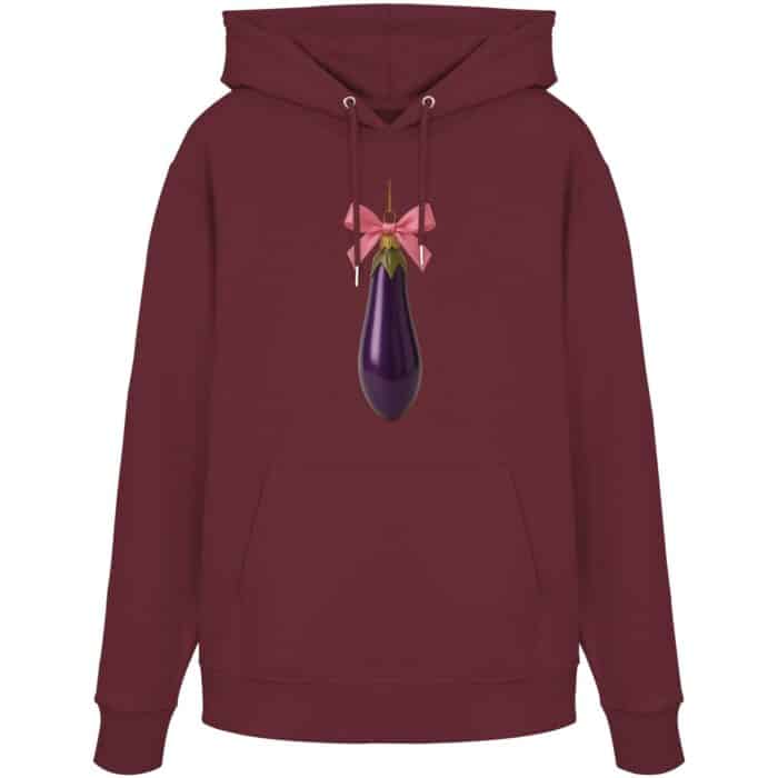 Aubergine X-Mas - Organic Hoodie – Bild 5